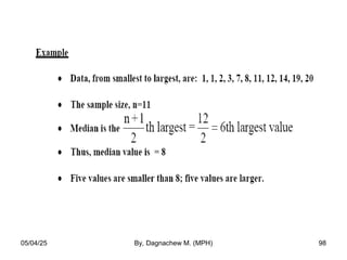 05/04/25 By, Dagnachew M. (MPH) 98
 