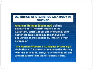 Biostatistics i
