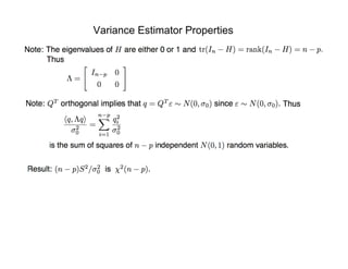 Variance Estimator Properties
 